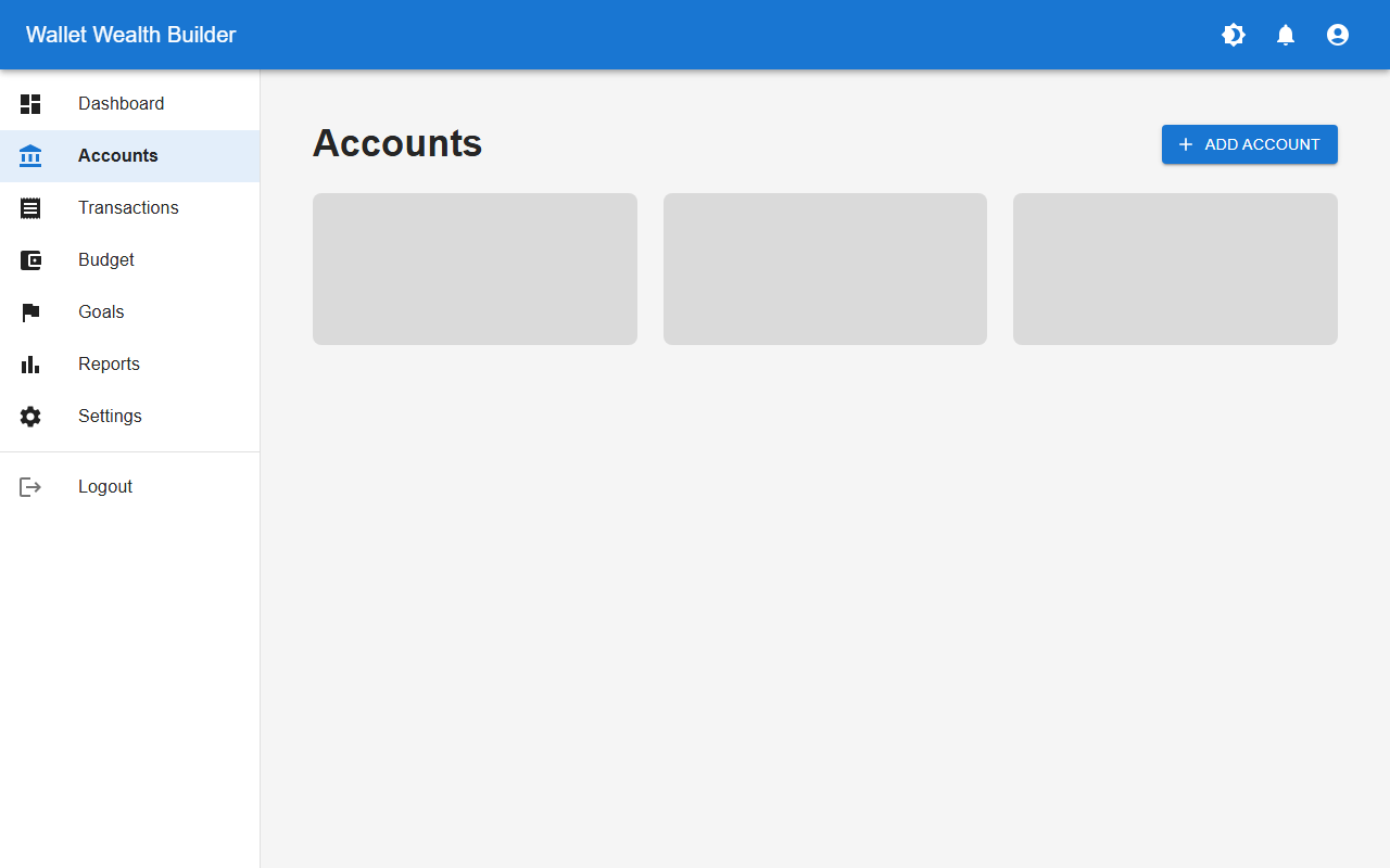 WalletWealthBuilder - Accounts Management