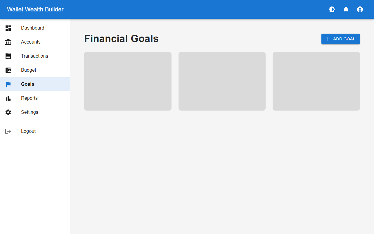 WalletWealthBuilder - Financial Goals